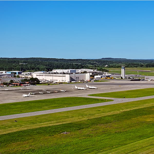 Hanscom Airfield in Bedford public airport terminal